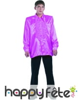 Chemise fuschia super ruche homme