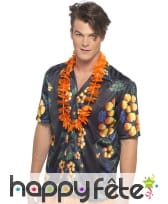 Chemise hawaienne orange