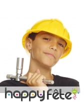 Casque jaune de chantier pour enfant