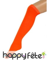 Chaussettes longues orange fluo