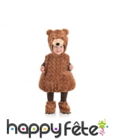 Costume ours brun en peluche pour enfant