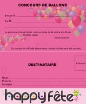 Cartes pour lâcher de ballon