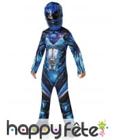 Combinaison Power Rangers Bleu avec masque, enfant