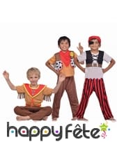 Costume pirate / sherif / indien 3 en 1 enfant