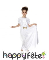 Costume robe blanche de princesse pour enfant