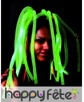 Cheveux rasta lumineux vert