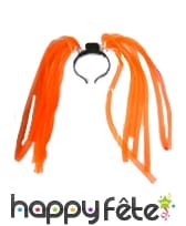 Cheveux rasta orange lumineux clignotant