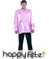 Chemise rose super ruche homme