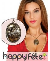 Collier style bronze avec pendentif motif loup, image 2