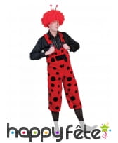 Costume salopette de coccinelle pour adulte