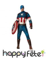 Déguisement captain america adulte, version luxe