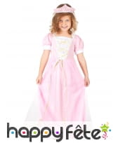 Déguisement robe princesse rose pour petite fille