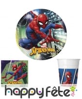 Déco spiderman Marvel pour table d'anniversaire