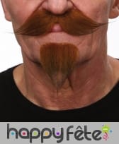 Ensemble bouc moustache roux