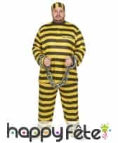 Ensemble Prisonnier Jaune Grande Taille Adulte