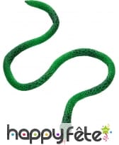 Faux serpent vert en tissu flexible de 100cm