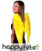 Grandes ailes jaunes d'ange en plumes