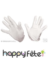 Gants blancs en coton de qualité supérieure