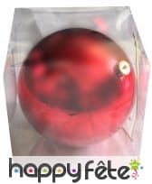 Grosse boule rouge de noel brillante de 20cm