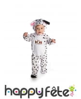 Grenouillère dalmatien avec cagoule pour bébé