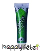 Gel pailletté vert pour la peau