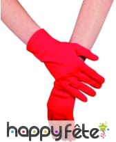 Gants rouges en polyester