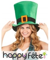 Haut de forme Saint Patrick effet velours, image 1