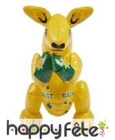 Kangourou gonflable jaune et vert Australia, 40 cm