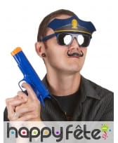 Lunettes casquette de police et moustache, image 1