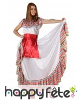 Longue robe mexicaine traditionnelle pour femme