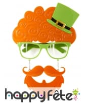 Lunettes St Patrick avec cheveux et barbe