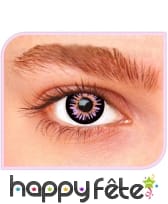 Lentilles yeux rose