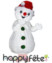 Mascotte bonhomme de neige blanc