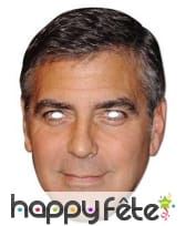 Masque carton Georges Clooney