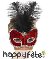 Masque coccinelle plume