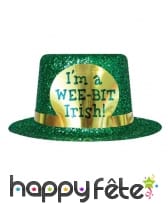 Mini chapeau Saint-Patrick I'm a wee-bit Irish