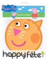 Masque de candie chat en carton, peppa pig