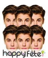 Masque de Justin Bieber en carton, image 1