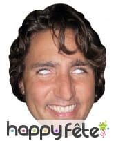 Masque de Justin Trudeau en carton plat