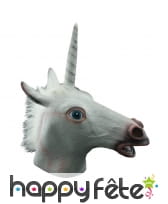 Masque de licorne blanche intégral