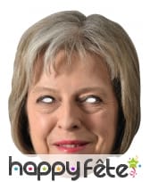 Masque de Theresa May en carton