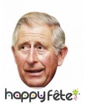 Masque en carton du prince Charles