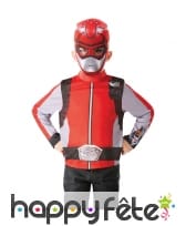 Masque et haut de Power Rangers rouge pour enfant