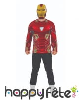 Masque et T-shirt de Iron man pour adulte