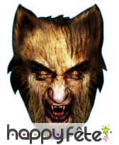 Masque facial en carton de loup garou