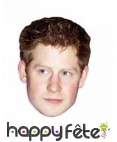 Masque facial en carton du prince Harry