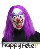 Masque intégral de clown fou