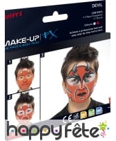 Maquillage visage diable, image 5