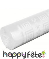 Nappe damassée blanche de 1.20m x 10 m