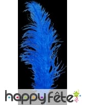 Plume autruche bleue 55/60 cm